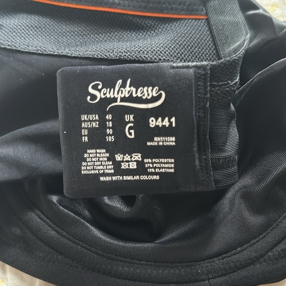 Sculptresse High Impact Underwire Sports Bra Black 40G 9441 - Picture 8 of 8